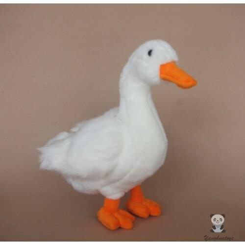 Soft Cute Girls Toy Real Life Plush Big White Duck Doll Toys For Children Present Good Quality