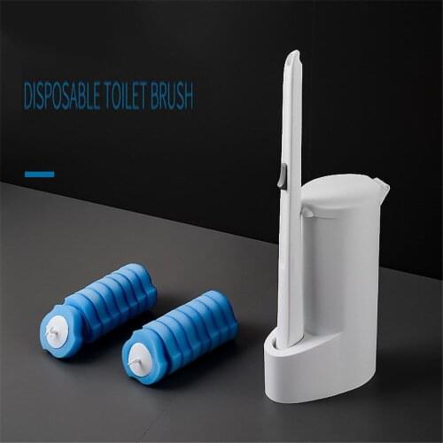 Creative Disposable Toilet Brush Dissolvable Brush Head Bathroom Toilet Cleaning Brush No Dead Corner Household Cleaning Tools