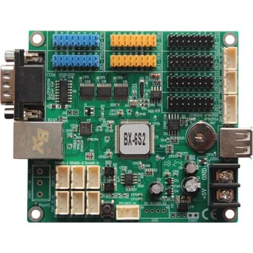 Onbon BX 6S2 BX-6S2 controller card RS485 sockets on board for led environmental monitoring screen led cluster system display
