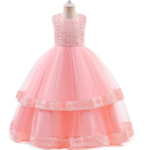 Girl Dresses for Weddings Pink Ballgown Pageant Dresses for Kids Prom Dress for the Holy Communion Dresses for Girls Lace