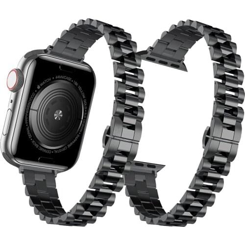 Thin Women Stainless Steel Metal Strap For Apple Watch band 38mm 40mm 42mm 44mm for iWatch SE Series 6/5/4/3/2/1 watchband