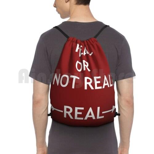 Hunger Games Real Or Not Real Backpack Drawstring Bag Riding Climbing Gym Bag Hunger Games Real Real Or Not Real Katniss