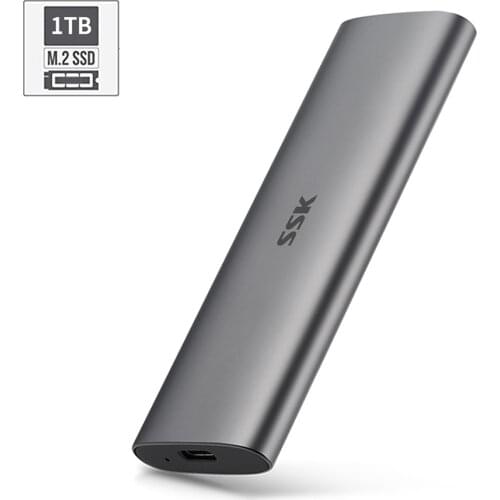 SSK 128G 256G 512G 1TB Mini Portable SSD,USB3.1 Gen2(6Gbps) External Solid State Drive for Laptop, Typc C Phones and More