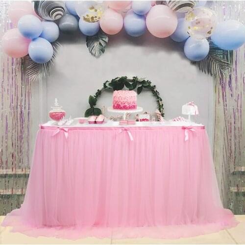 Tulle Table Skirt Wedding Party Tutu Table Skirts Tablecloth Baby Shower Birthday Party Decorations Home Wedding Party Supplies