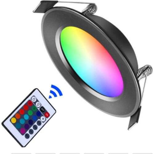 RGB waterproof led downlight lamp 5w 7W 9W 12W 220V led spot ceiling recessed downlights with remote control KTV indoor lights