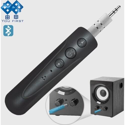 YOU FIRST Wireless Bluetooth Receiver 3.5mm Jack Audio Music Bluetooth Audio Receiver Adapter Adaptador Bluetooth USB With Mic