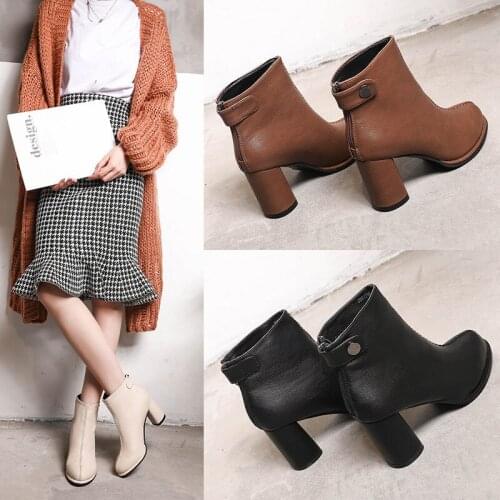 Women Boots Platform Boots Women Ankle Boots 2021 Women High Quality Bottom of The Thick Boots Goth Zapatos De Mujer 43