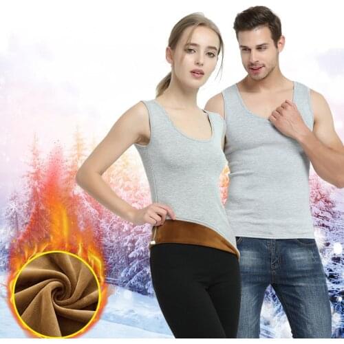 Sanderala Women Winter Plus Size 5XL Warm Velvet Thermal Vest Slim Corset Sleeveless Female Male Sexy Top Lovers Underwear