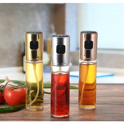 1pc Oil Spray Bottle BBQ Baking Olive Oil Sprayer Oiler Pot Barbecue Cooking Tool Can Pot Cookware Kitchen Tool Random Color