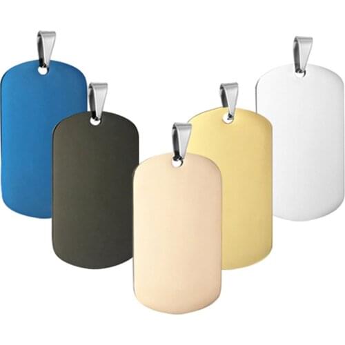 100 Pcs/Lot Wholesale Personalized Engraved Blank Stainless Steel Collar Name ID Tag Dog Cat Puppy Pendant Pet Accessories