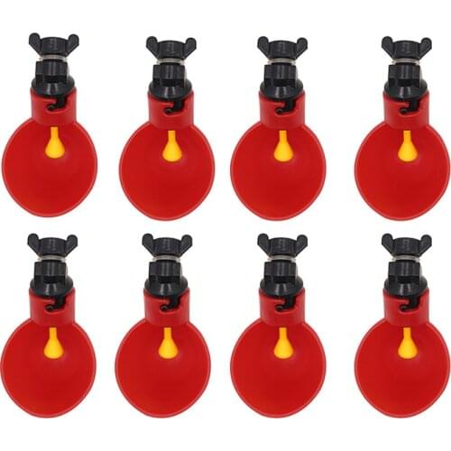 2/5pcs Automatic chicken Water Cups Bird Coop Poultry Fowl Drinker Water Drinking Cups Livestock Quail Hanging drinker nipple