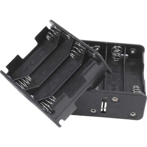 2pcs 8 x AA 2-Side Battery Case Holder Box w 12V Snap Connector