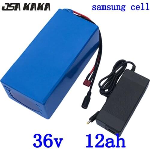 36V 12AH 500W electric bicycle battery 36v 12ah Lithium battery pack use samsung cell 36V ebike battery with 42V 2A charger