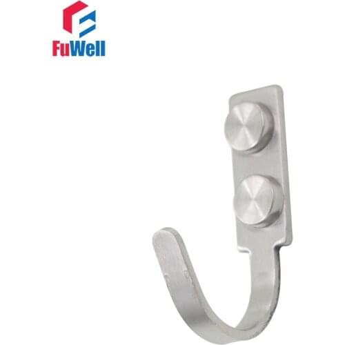 6pcs Stainless Steel Coat Hooks Heavy Duty 0~20kg Loading Weight Hook On Then Wall for Kitchen Cabinet Bathroom Shower Hanger