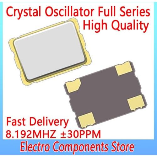 Active Crystal Oscillator 5070 4Pin 5*7MM 7050 8.192MHZ 2.25V-5.5V ±30PPM 5*7 Patch Active Crystal Oscillator Clock Vibration