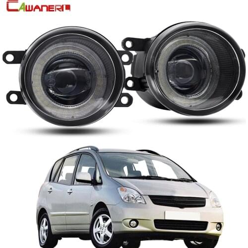 Car Right + Left Angel Eye Fog Light Assembly LED Fog Daytime Running Lamp DRL 30W H11 12V For Toyota Corolla MPV 2004-2009