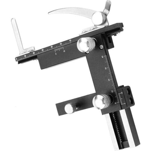 XSP Biological Microscope Accessories Metal Attachable Mechanical Stage X-Y Movable Stage with Scale Ruler