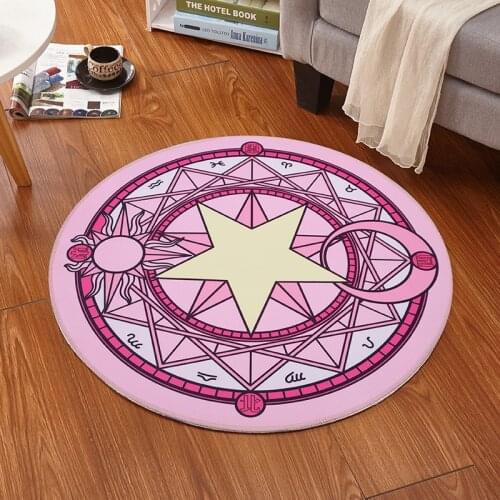 Card Captor Sakura Rug Floor Door Mat Carpet For Living Room Bedroom Swivel Chair Hanging Basket