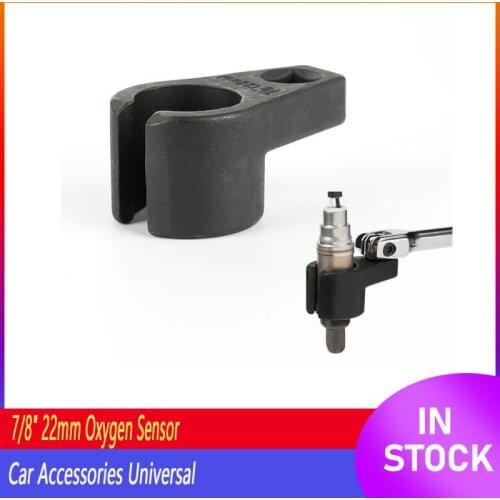 22mm Oxygen Sensor Socket Remover Tool 3/8" Black Square Drive Professional Remover Hand Tool Car Accessories Universal