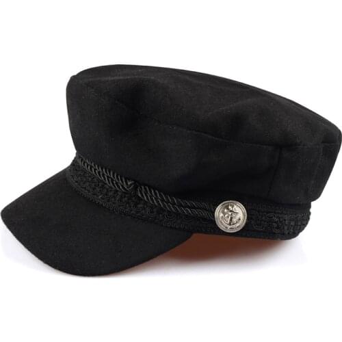 YOYOCORN High Quality Casual Military Cap Man Woman Cotton Beret Flat Hats Captain Cap Trucker Vintage Black Sport Dad Bone Male