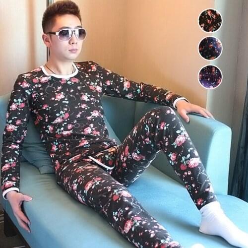 A set Men Warm set Leggings for Winter Sexy Men Set long underwear Thermal Underwear Long Johns Male Sleepwear Winter Clothing