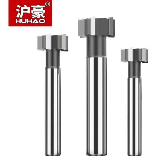 HUHAO Dia 35mm-60mm T-Slot End Mill Inserted Alloy Grooving Milling Cutters Carbide Steel Slotting Router Bit CNC Tool For Metal