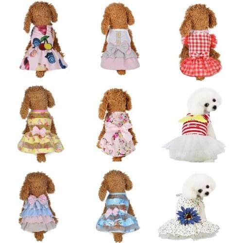 Fancy Dog Clothes For Small wedding Dogs Dress Spring Summer Puppy Dog Lace Princess Pet Cat Dresses Chihuahua vestidos mascota