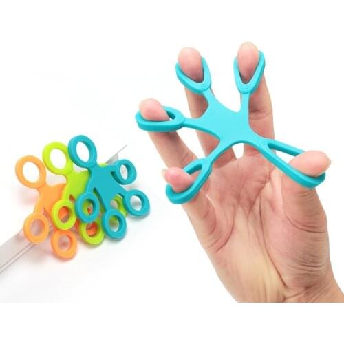 Fidget Silica Gel Finger Puller Antistress Hand Ring Adult Finger Strength Training Band Toys for Children Squish Toy Gifts