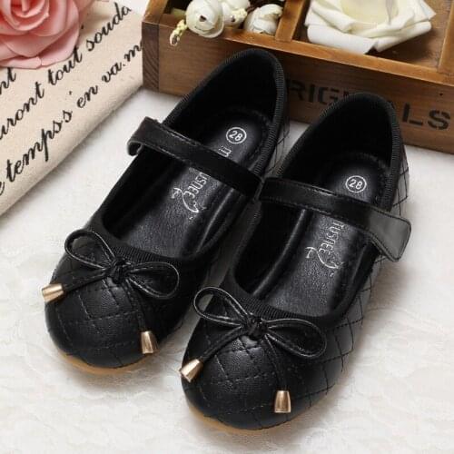 New Spring Autumn Children Shoes Girls Shoes Bowtie Princess leather shoes Girls Casual Shoes Dance shoes Students Shoes