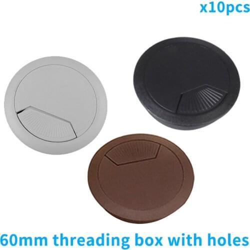 Computer desk perforated wire cover plate 60MM desk top through the cable box outlet hole cover coil