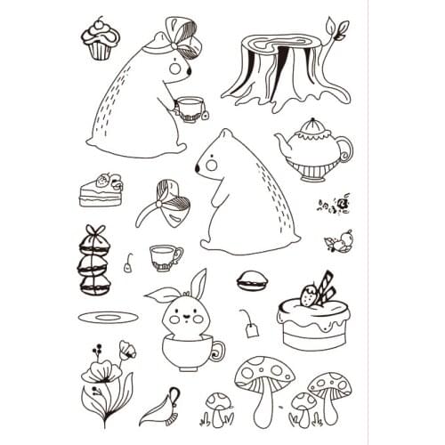 11x16 Small animals Transparent Clear Silicone Stamp Seal for DIY scrapbooking photo album Decorative clear stamp