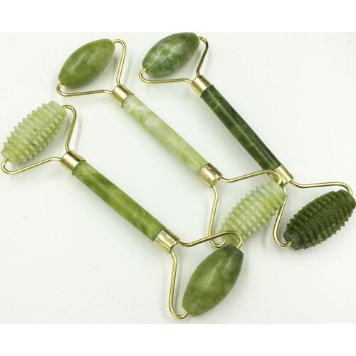 Facial Massage Roller Guasha Board Natural Jade Stone Face Lift Body Relaxation Slimming Beauty Neck Thin Lift Beauty Tool