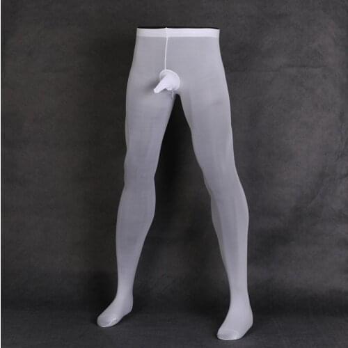 Men Sexy Lingerie 80D Thick Elastic Pantyhose Penis Sheath Cock Pouch Footless Slim Leggings Tights Fetish Erotic Underwear