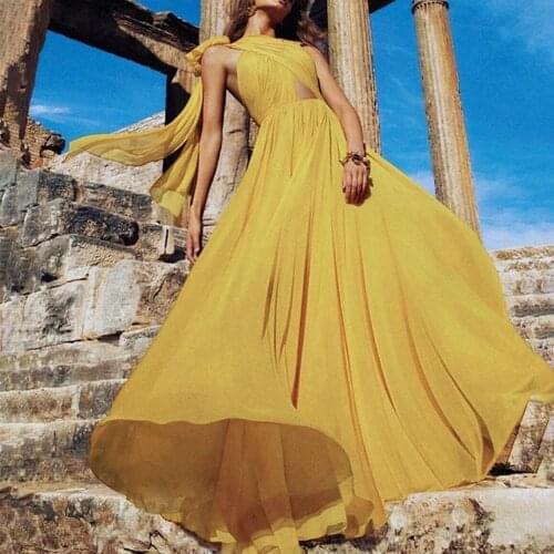Sexy Backless Chiffon Maxi Dresses Summer High Waist Sleeveless Chiffon Maxi Dress Women Party Dress Summer Beach Dresses #20