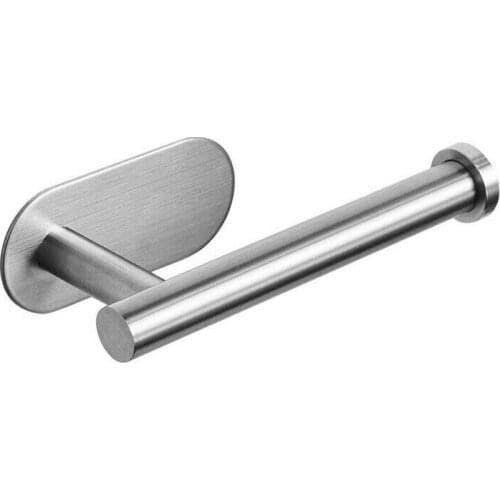 Silver/Gold Stainlee Steel Toilet Roll Paper Holder Rack Wall-Mount Bathroom Self Adhesive For Towel Paper Storage Holder