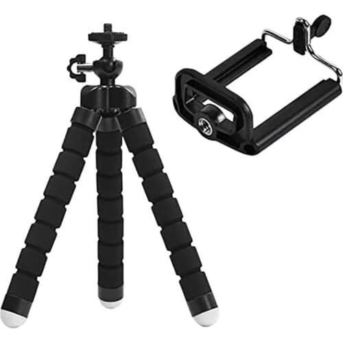 Phone Tripod, Flexible Camera Tripod Stand Holder Quick Release, Adjustable Travel Tripod for Smartphones Cameras