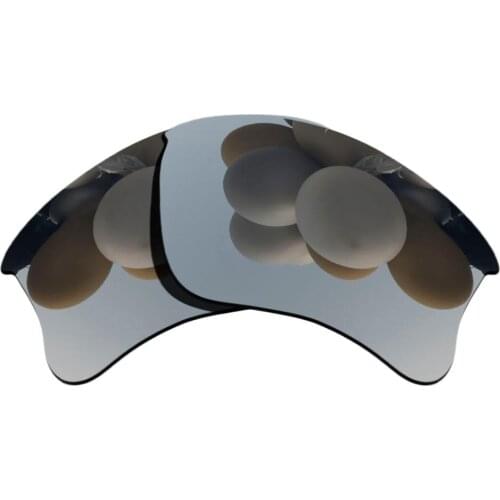 Polarized Sunglasses Replacement Lenses for-Flak-Jacket-XLJ OO9009 Frame - Silver