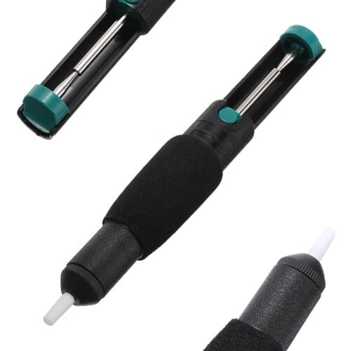 1pcs Desoldering Solder Pump Vacuum Solder Suction Tin Pen Anti Static Quick Residue Removal Hand Desolder Welding Tool