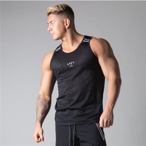JAPAN&UK Bodybuilding Stringer Tank Tops Men Mesh Gym Sleeveless Shirt Men Fitness Running Vest Singlet Sportswear Workout Tank