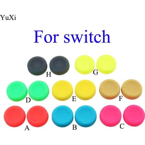 YuXi 2PCS Joy Con Silicone Joystick Thumb Stick Grip Cover Case Analog Caps For Nintend Switch NS Joy-Con Controller joycon