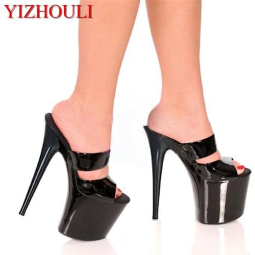 20cm Summer Sandals For Women Fashion Party Shoes 8 Inch Sexy Rome Exotic Dancer Shoes Slippers