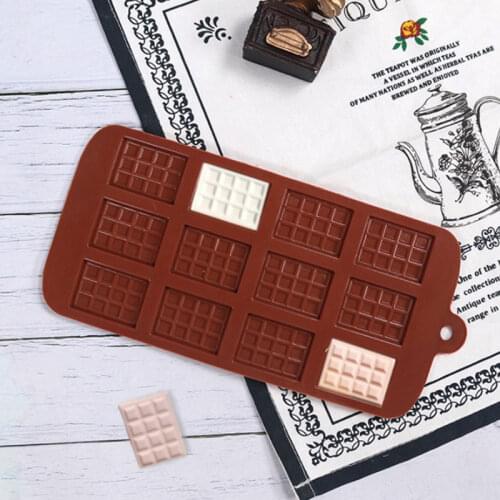 1PCS Silicone Mold 12 Cells Chocolate Mold Fondant Patisserie Candy Bar Mould Cake Mode Decoration Kitchen Baking Accessories