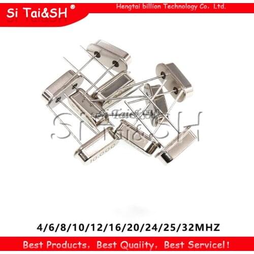 10PCS 4Mhz 6Mhz 8Mhz 12Mhz 16Mhz 20Mhz 24Mhz 32.768K 2*6 32.768K 3*8 Quartz Crystal Resonator Passive Oscillator HC 49S
