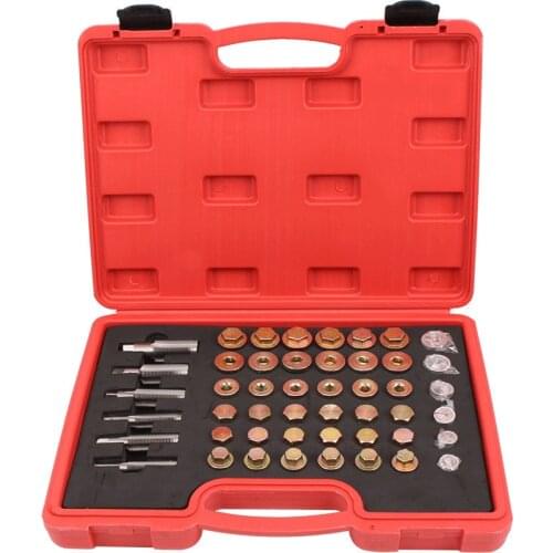 114pcs Oil Pan Drain Plug Thread Repair Replace Tool Sump Gearbox Repair Tool Set For Car Motorcycle M13 M15 M17 M20 M22