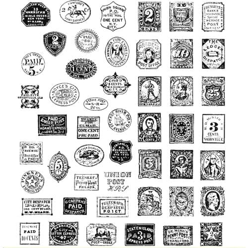 2021 New Retro Round and Rectangle Label Portrait Pattern Clear Stamp For Making Greeting Card Scrapbooking No Metal Cutting Die