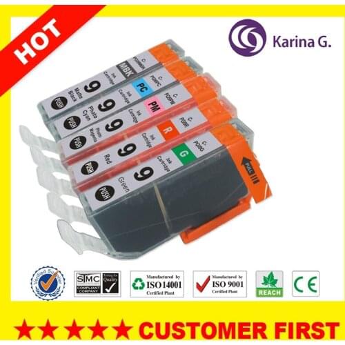 5X Compatible For Canon Inks Pro9500 PGI-9MBK PGI-9PC PGI-9PM PGI-9R PGI-9G Printer Ink Cartridges