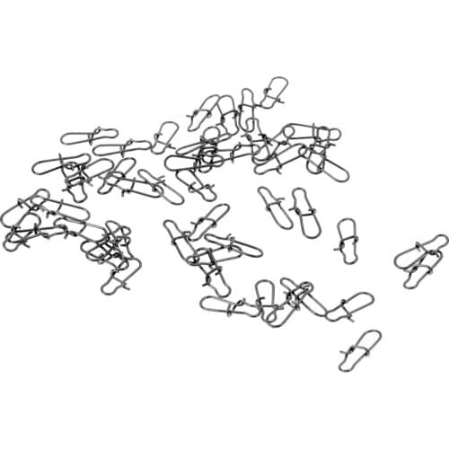 50 Pieces Fishing Connector Swivels Snaps Fishing Snap Barrel Swivel Pin