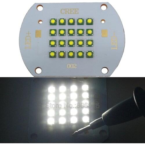 60W Cree XP-E XPE Cooll White 6500K Multichip 20LEDs LED Emitter Light Lamp DC 30-36V 1600mA For Street Lamp Lighting