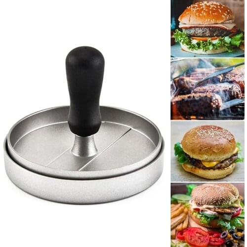 Hamburger Press Aluminum Burger Press Durable Hamburger Maker Non-stick Beef Patty Maker Burger Mold Meat Press BBQ Kitchen Tool