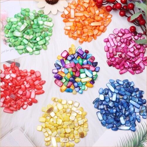 Crushed Shell Beads for Jewelry Making Large Irregular Crushed Tumbled Pieces Crystal Chip Gemstone Beads for Epoxy Resin